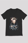 David Guetta Siyah Unisex V Yaka Tişört