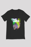 David Guetta Siyah Unisex V Yaka Tişört