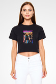 David Lee Roth Band Siyah Crop Top Tişört