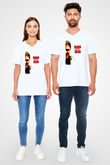 Dawn of the Dead Beyaz Unisex  V Yaka Tişört