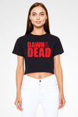 Dawn of the Dead Siyah Crop Top Tişört