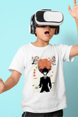 Dazai Baskılı Beyaz Unisex Beyaz Çocuk Tişört - Tshirt