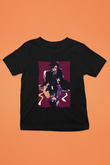 Dazai Baskılı Unisex Siyah Çocuk Tişört - Tshirt