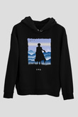 Dazai Baskılı Unisex Siyah Hoodie