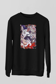 Dazai Baskılı Unisex Siyah Sweatshirt