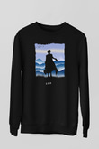 Dazai Baskılı Unisex Siyah Sweatshirt
