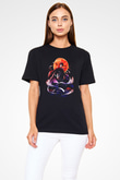 Dazai Baskılı Unisex Siyah Tişört - Tshirt