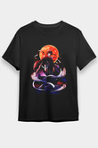 Dazai Baskılı Unisex Siyah Tişört - Tshirt