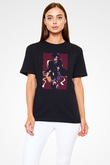 Dazai Baskılı Unisex Siyah Tişört - Tshirt