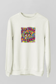 De La Soul Baskılı Unisex Beyaz Sweatshirt