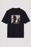 De La Soul Baskılı Unisex Oversize Siyah Tişört