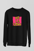 De La Soul Baskılı Unisex Siyah Sweatshirt