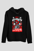 Dead Rock Poster Baskılı Unisex Siyah Hoodie