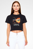 Dead Space Siyah  Crop Top Tişört