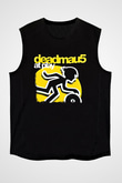 Deadmau5 Baskılı Unisex Siyah Kolsuz Tişört