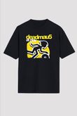 Deadmau5 Baskılı Unisex Siyah Oversize Tişört