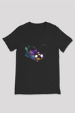 Deadmau5 Siyah Unisex V Yaka Tişört