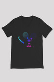 Deadmau5 Siyah Unisex V Yaka Tişört