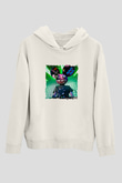 Deadmau5Baskılı Beyaz Hoodie