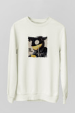 Deadmau5Baskılı Beyaz Sweatshirt