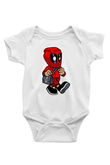 Deadpool Worker Baskılı Unisex Beyaz Bebek Body - Zıbın