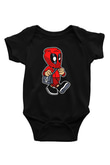 Deadpool Worker Baskılı Unisex Siyah Bebek Body - Zıbın