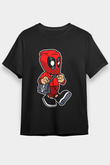 Deadpool Worker Baskılı Unisex Siyah Tişört