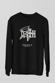Death Baskılı Unisex Siyah Sweatshirt