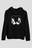 Death from Above Siyah Unisex Kapüşonlu Sweatshirt