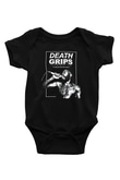 Death Grips Baskılı Unisex Siyah Bebek Body - Zıbın