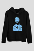 Death Grips Baskılı Unisex Siyah Hoodie