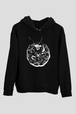 Death Grips Baskılı Unisex Siyah Hoodie