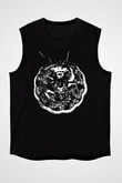 Death Grips Baskılı Unisex Siyah Kolsuz Tişört - Tshirt