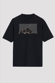 Death Grips Baskılı Unisex Siyah Oversize Tişört - Tshirt