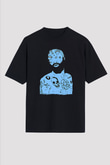 Death Grips Baskılı Unisex Siyah Oversize Tişört - Tshirt