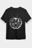 Death Grips Baskılı Unisex Siyah Tişört - Tshirt