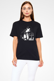 Death Grips Baskılı Unisex Siyah Tişört - Tshirt