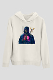 Death Stranding Baskılı Beyaz Unisex Kapüşonlu Sweatshirt