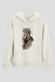 Death Stranding Baskılı Beyaz Unisex Kapüşonlu Sweatshirt