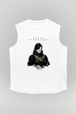 Death Stranding Baskılı Beyaz Unisex Kolsuz Tişört - Tshirt