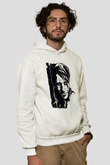 Death Stranding Baskılı Beyaz Unisex Kapüşonlu Sweatshirt