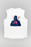 Death Stranding Baskılı Beyaz Unisex Kolsuz Tişört - Tshirt