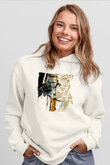 Death Stranding Baskılı Beyaz Unisex Kapüşonlu Sweatshirt
