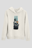Death Stranding Baskılı Beyaz Unisex Kapüşonlu Sweatshirt