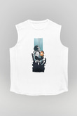 Death Stranding Baskılı Beyaz Unisex Kolsuz Tişört - Tshirt