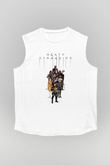 Death Stranding Baskılı Beyaz Unisex Kolsuz Tişört - Tshirt