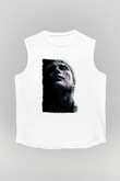 Death Stranding Baskılı Beyaz Unisex Kolsuz Tişört - Tshirt