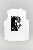 Death Stranding Baskılı Beyaz Unisex Kolsuz Tişört - Tshirt
