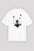 Death Stranding Baskılı Beyaz Unisex Oversize Tişört - Tshirt