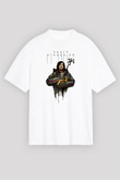Death Stranding Baskılı Beyaz Unisex Oversize Tişört - Tshirt